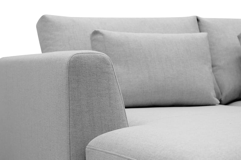 Florenz 4-sits Högervänd U-formad Soffa med Divan och Schäslong i Tyg - Ljusgrå - Möbler - Vardagsrum - Soffor - U-soffor