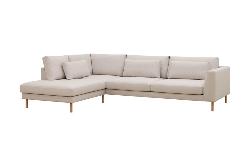 Florenz 4-sits Soffa med Schäslong Vänster Beige - Möbler - Vardagsrum - Soffor - Divansoffa & schäslong