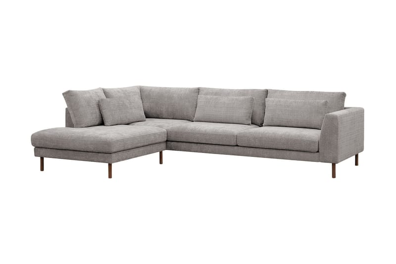 Florenz 4-sits Vänstervänd L-formad Schäslongsoffa i Chenille - Ljusgrå - Möbler - Vardagsrum - Soffor - Divansoffa & schäslong