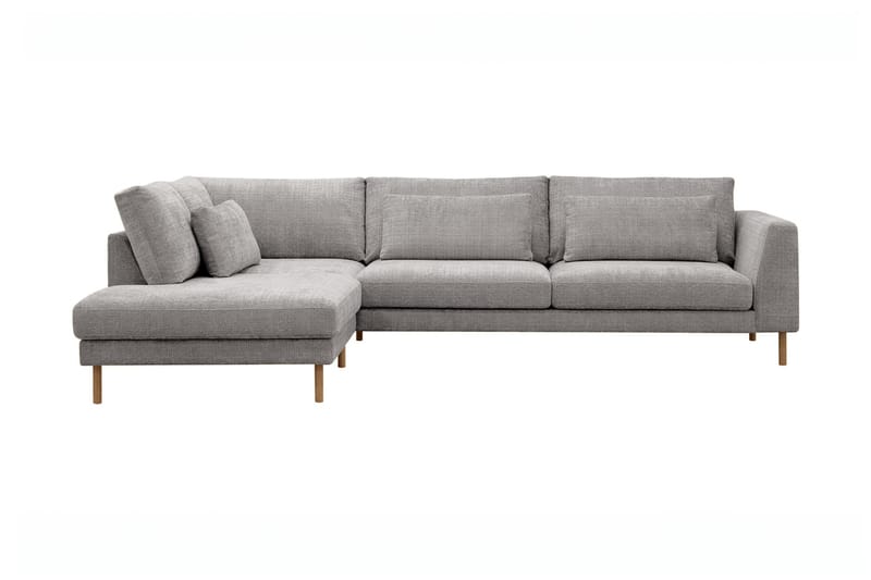 Florenz 4-sits Vänstervänd L-formad Schäslongsoffa i Chenille - Ljusgrå - Möbler - Vardagsrum - Soffor - Divansoffa & schäslong
