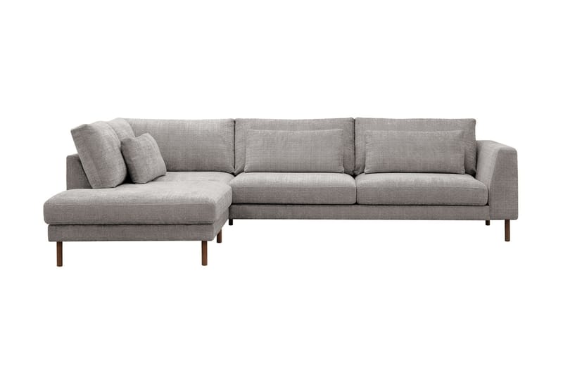 Florenz 4-sits Vänstervänd L-formad Schäslongsoffa i Chenille - Ljusgrå - Möbler - Vardagsrum - Soffor - Divansoffa & schäslong