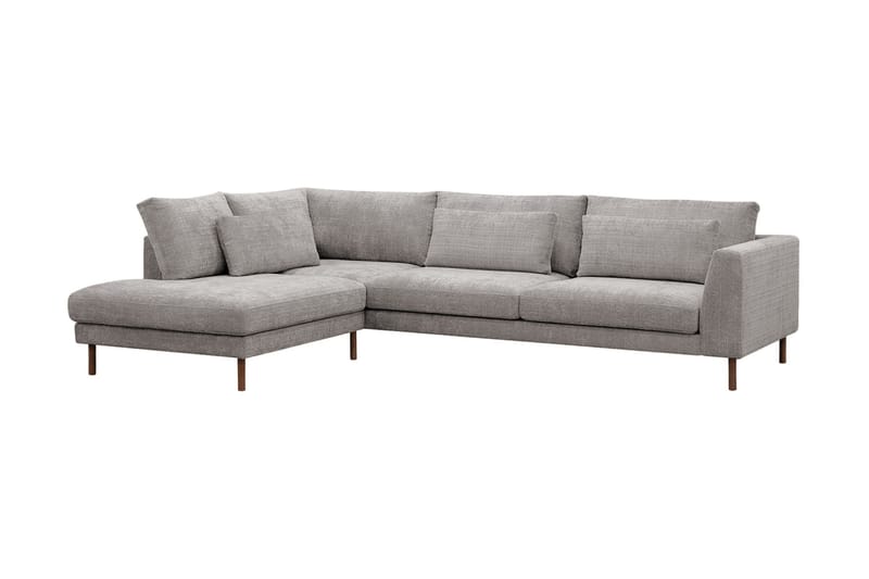 Florenz 4-sits Vänstervänd L-formad Schäslongsoffa i Chenille - Ljusgrå - Möbler - Vardagsrum - Soffor - Divansoffa & schäslong