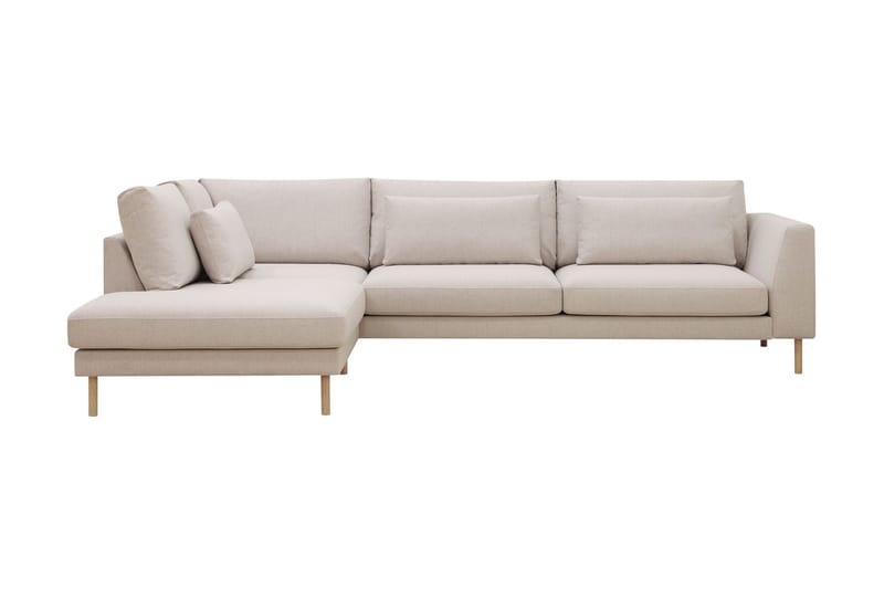 Florenz 4-sits Vänstervänd L-formad Schäslongsoffa i Tyg - Beige - Möbler - Vardagsrum - Soffor - Divansoffa & schäslong
