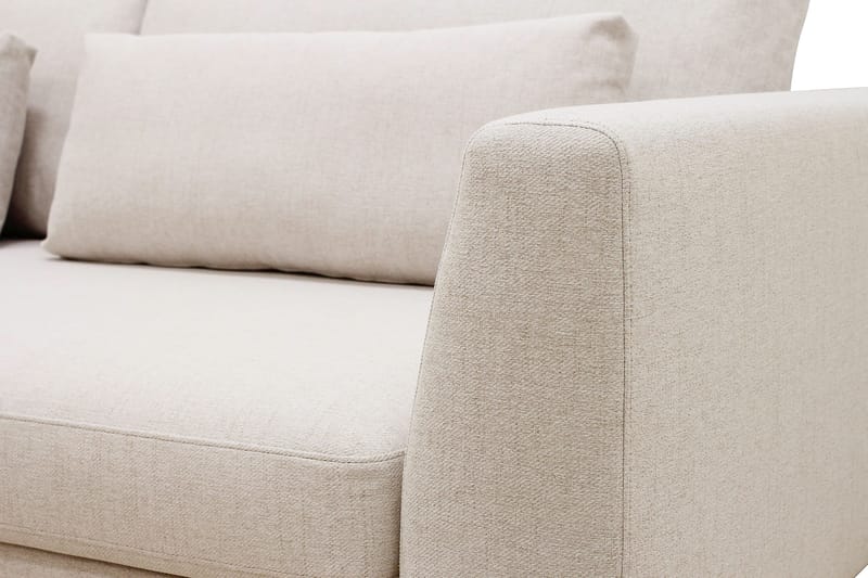 Florenz 4-sits Vänstervänd L-formad Schäslongsoffa i Tyg - Beige - Möbler - Vardagsrum - Soffor - Divansoffa & schäslong