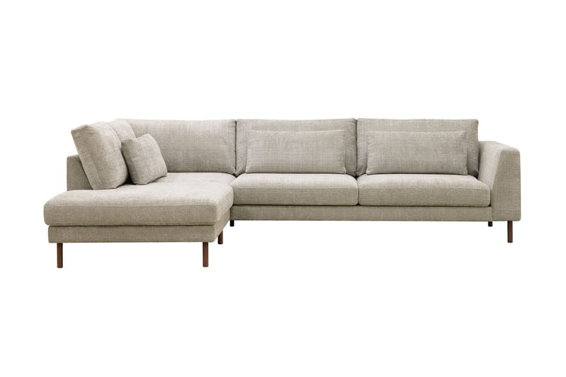 Florenz 4-sits Vänstervänd L-formad Schäslongsoffa i Tyg - Grå / Beige - Möbler - Vardagsrum - Soffor - Divansoffa & schäslong