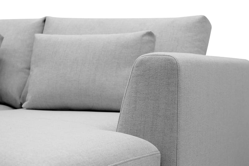 Florenz 4-sits Vänstervänd L-formad Schäslongsoffa i Tyg - Ljusgrå - Möbler - Vardagsrum - Soffor - Divansoffa & schäslong