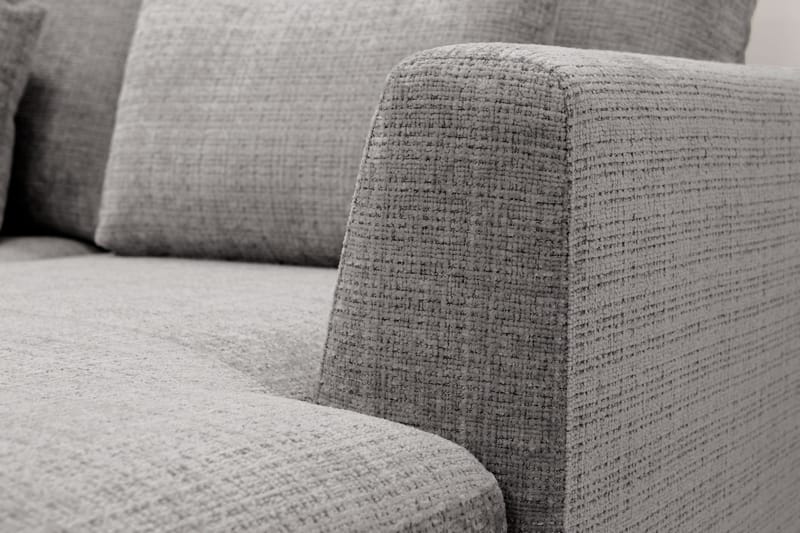 Florenz 4-sits Vänstervänd U-formad Soffa med Divan och Schäslong i Chenille - Ljusgrå - Möbler - Vardagsrum - Soffor - U-soffor