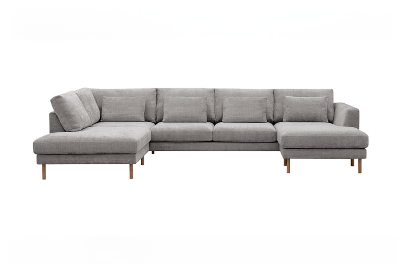 Florenz 4-sits Vänstervänd U-formad Soffa med Divan och Schäslong i Chenille - Ljusgrå - Möbler - Vardagsrum - Soffor - U-soffor