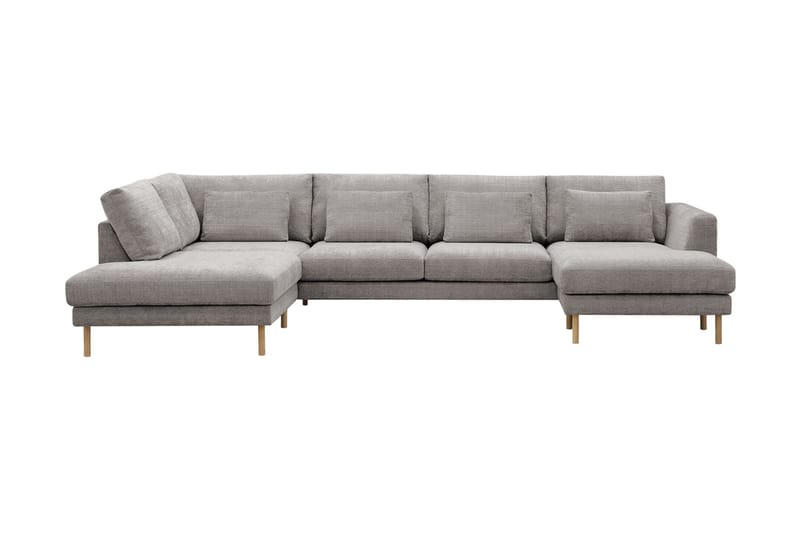 Florenz 4-sits Vänstervänd U-formad Soffa med Divan och Schäslong i Chenille - Ljusgrå - Möbler - Vardagsrum - Soffor - U-soffor