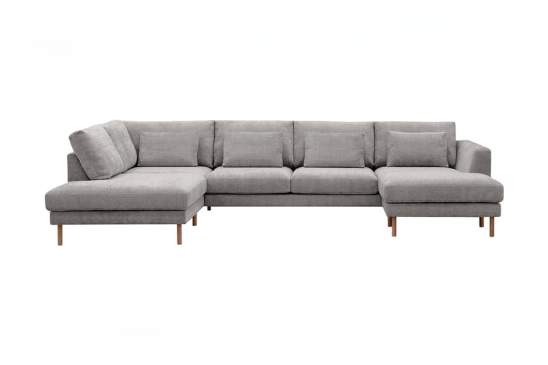 Florenz 4-sits Vänstervänd U-formad Soffa med Divan och Schäslong i Chenille - Ljusgrå - Möbler - Vardagsrum - Soffor - U-soffor