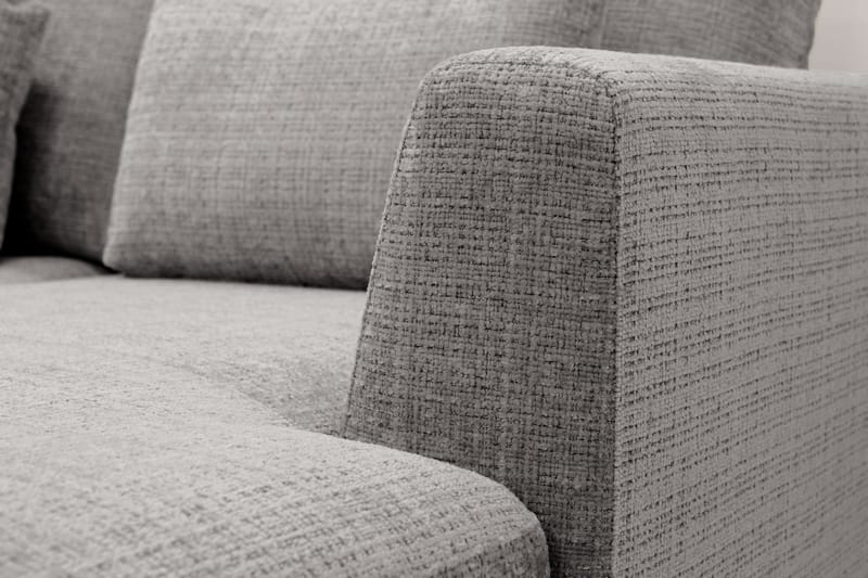 Florenz 4-sits Vänstervänd U-formad Soffa med Divan och Schäslong i Chenille - Ljusgrå - Möbler - Vardagsrum - Soffor - U-soffor