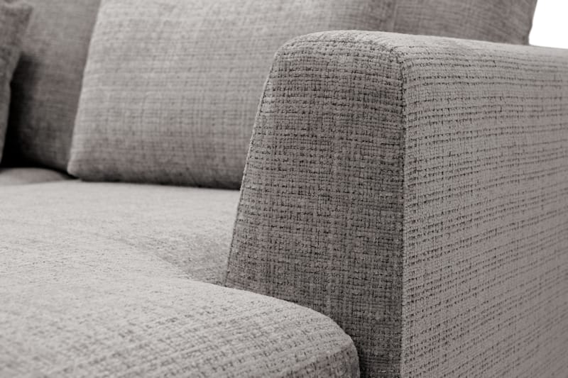 Florenz 4-sits Vänstervänd U-formad Soffa med Divan och Schäslong i Chenille - Ljusgrå - Möbler - Vardagsrum - Soffor - U-soffor