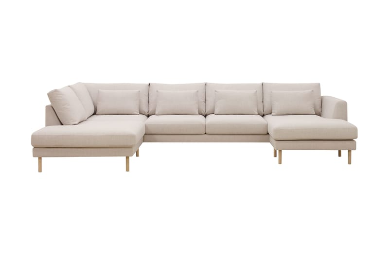 Florenz 4-sits Vänstervänd U-formad Soffa med Divan och Schäslong i Tyg - Beige - Möbler - Vardagsrum - Soffor - U-soffor