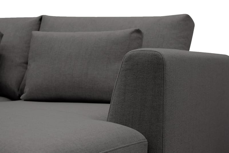 Florenz 4-sits Vänstervänd U-formad Soffa med Divan och Schäslong i Tyg - Mörkgrå - Möbler - Vardagsrum - Soffor - U-soffor