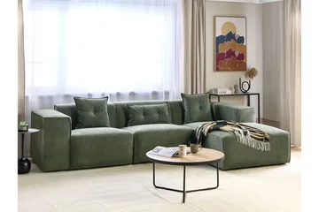 Floriana Hörnsoffa 3-sits - Grön/Svart - Möbler - Vardagsrum - Soffor - Hörnsoffor