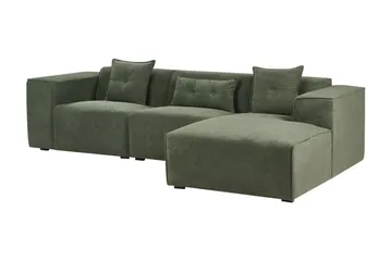 Floriana Hörnsoffa 3-sits - Grön/Svart - Möbler - Vardagsrum - Soffor - Hörnsoffor