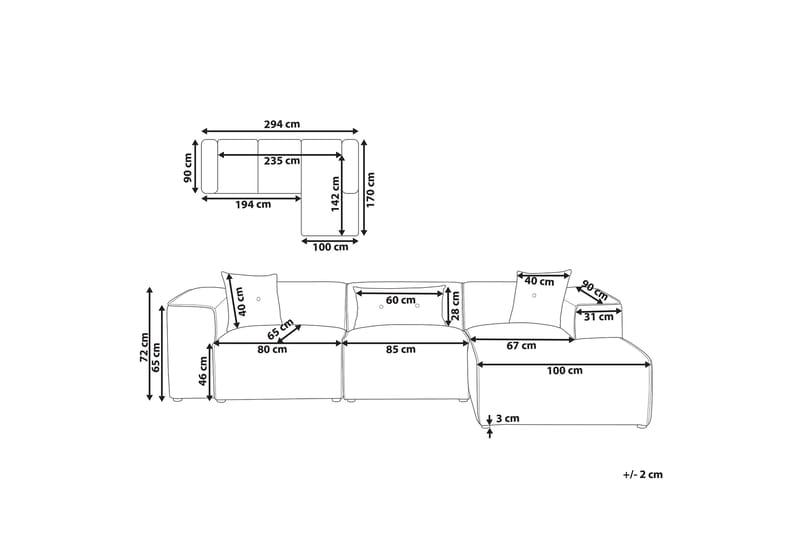 Floriana Hörnsoffa 3-sits - Grön/Svart - Möbler - Vardagsrum - Soffor - Hörnsoffor