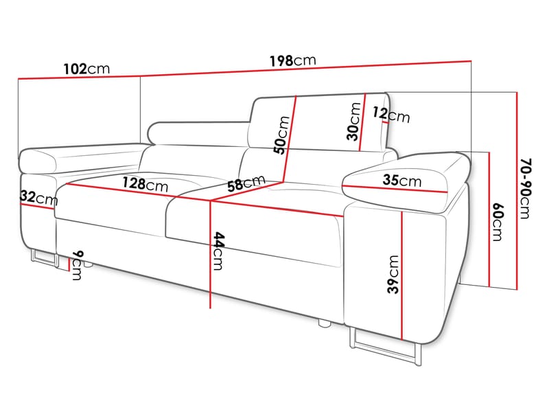 Gabina 2-sits Soffa - brun - Möbler - Vardagsrum - Soffor - 3-sits soffor