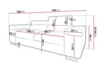 Gabina Soffa 2-sits - Blå - Möbler - Vardagsrum - Soffor - 2-sits soffor
