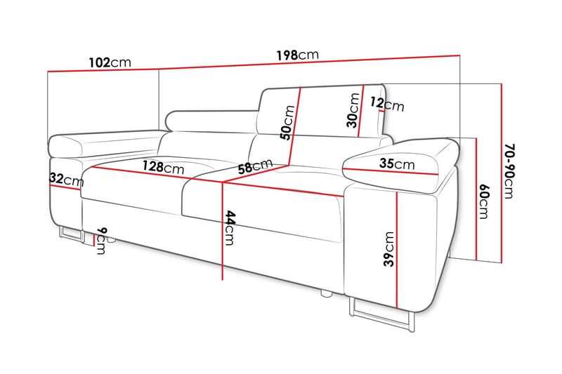 Gabina Soffa 2-sits - Brun - Möbler - Vardagsrum - Soffor - Skinnsoffor