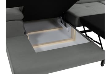 Gabina Soffa med Divan 3-sits - Grå/Svart - Möbler - Vardagsrum - Soffor - Skinnsoffor