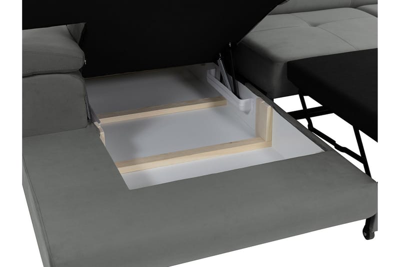 Gabina Soffa med Divan 3-sits - Grå/Svart - Möbler - Vardagsrum - Soffor - Skinnsoffor