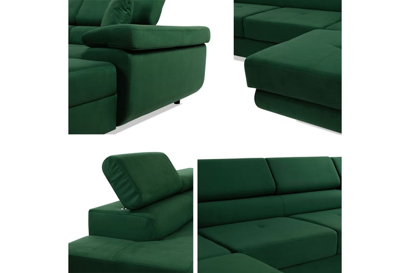 Gabina Soffa med Divan och Schäslong 4-sits - Brun - Möbler - Vardagsrum - Soffor - U-soffor