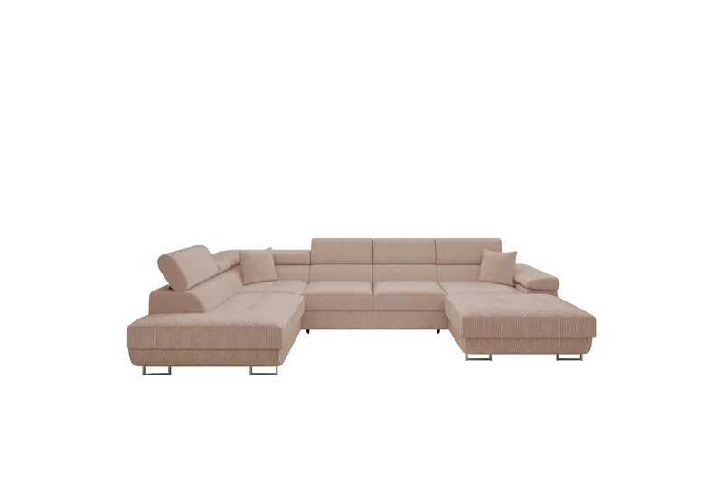 Gabina Soffa med Divan och Schäslong 4-sits - Rosa - Möbler - Vardagsrum - Soffor - U-soffor