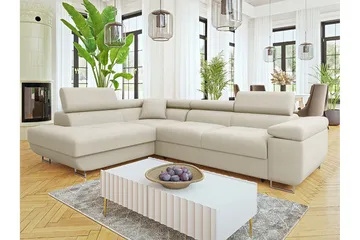 Gabina Soffa med Schäslong 3-sits - Beige - Möbler - Vardagsrum - Bäddsoffor
