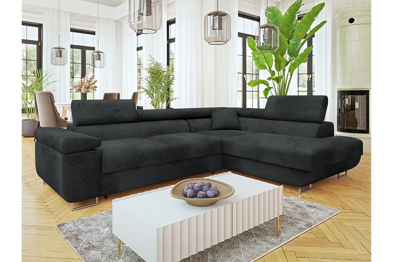 Gabina Soffa med Schäslong 3-sits - Mörkgrå - Möbler - Vardagsrum - Bäddsoffor