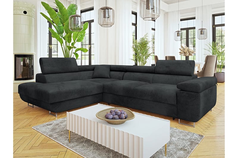 Gabina Soffa med Schäslong 3-sits - Mörkgrå - Möbler - Vardagsrum - Bäddsoffor
