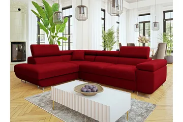 Gabina Soffa med Schäslong 3-sits - Röd - Möbler - Vardagsrum - Bäddsoffor