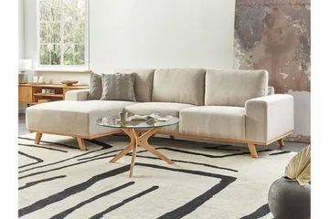 Gaines Hörnsoffa 3-sits - Beige/Ljust trä - Möbler - Vardagsrum - Soffor - Divansoffa & schäslong