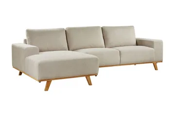 Gaines Hörnsoffa 3-sits - Beige/Ljust trä - Möbler - Vardagsrum - Soffor - Divansoffa & schäslong