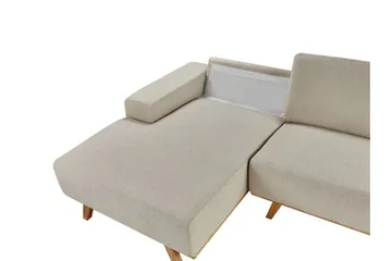 Gaines Hörnsoffa 3-sits - Beige/Ljust trä - Möbler - Vardagsrum - Soffor - Divansoffa & schäslong