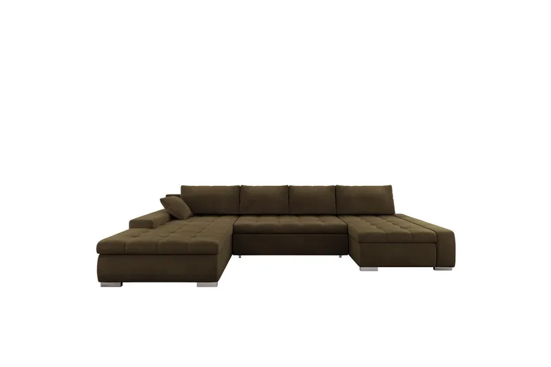 Gamal Soffa Dubbeldivan 4-sits, Brun