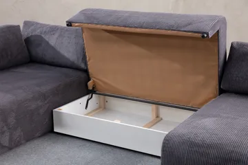 Gaudir 4-sits Soffa med Divan - Antracit - Möbler - Vardagsrum - Soffor - Divansoffa & schäslong