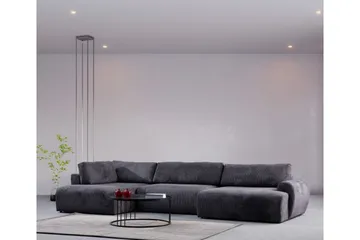 Gaudir 4-sits Soffa med Divan - Antracit - Möbler - Vardagsrum - Soffor - Divansoffa & schäslong