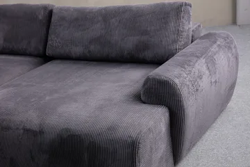 Gaudir 4-sits Soffa med Divan - Antracit - Möbler - Vardagsrum - Soffor - Divansoffa & schäslong