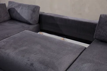 Gaudir 4-sits Soffa med Divan - Antracit - Möbler - Vardagsrum - Soffor - Divansoffa & schäslong