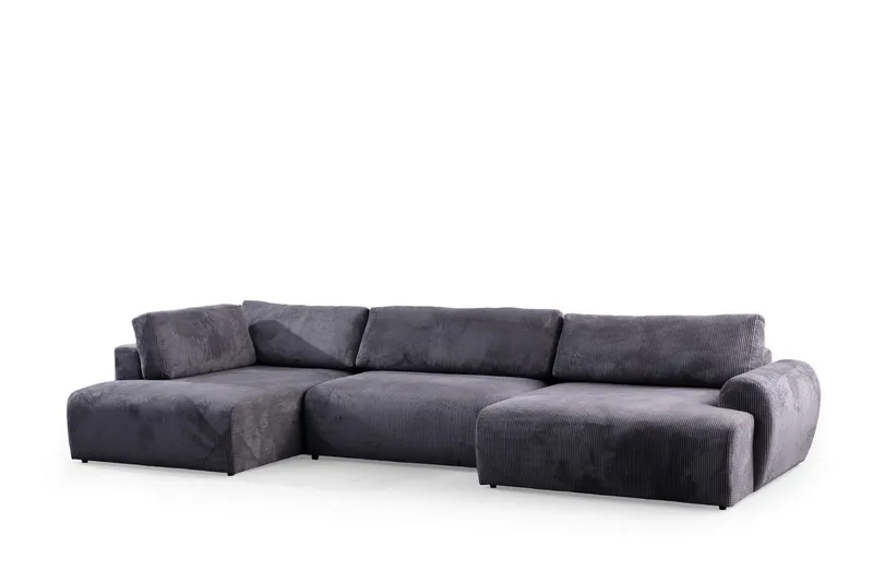 Gaudir 4-sits Soffa med Divan - Antracit - Möbler - Vardagsrum - Soffor - Divansoffa & schäslong