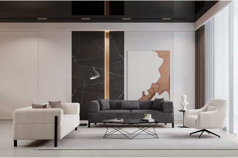 Gio 3-sits Soffa - Antracit - Möbler - Vardagsrum - Soffor - 3-sits soffor