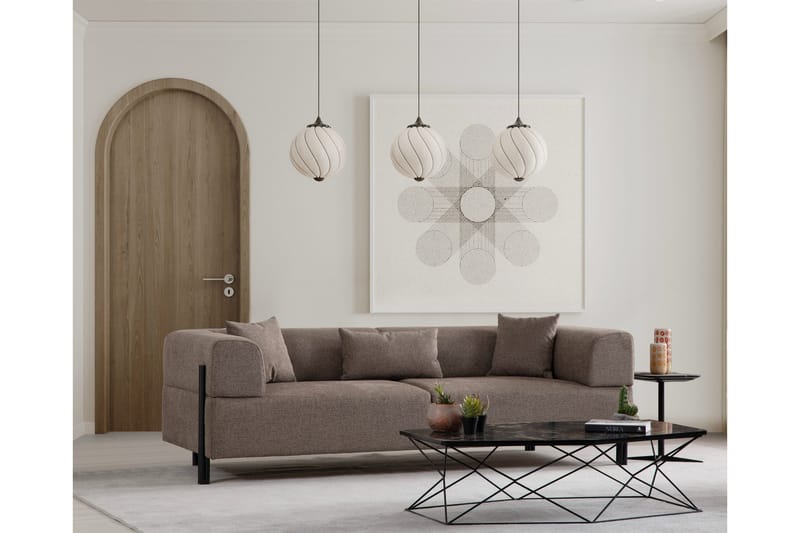 Gio 3-sits Soffa - Brun - Möbler - Vardagsrum - Soffor - 3-sits soffor