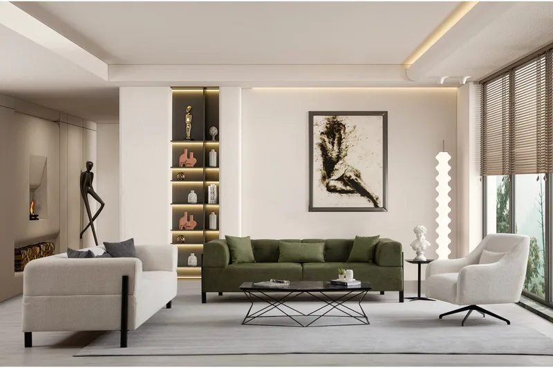 Gio 3-sits Soffa - Vit - Möbler - Vardagsrum - Soffor - 3-sits soffor