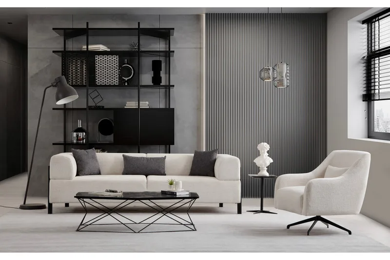 Gio 3-sits Soffa - Vit - Möbler - Vardagsrum - Soffor - 3-sits soffor