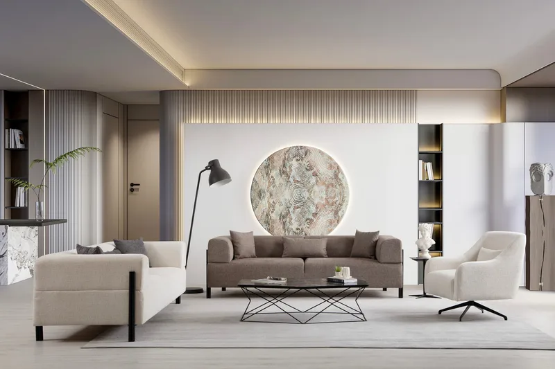 Gio 3-sits Soffa - Vit - Möbler - Vardagsrum - Soffor - 3-sits soffor