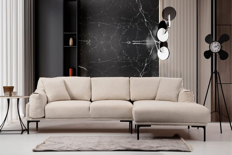Glenure Soffa m. Divan 4-sits - Cream - Möbler - Vardagsrum - Soffor - Divansoffa & schäslong