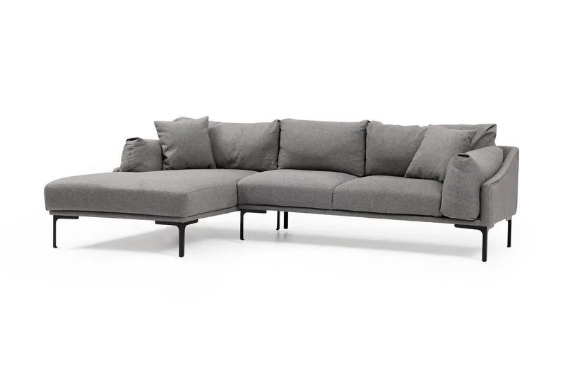 Glenure Soffa m. Divan 4-sits, Grå