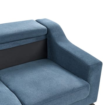 Glosli Vänstervänd Hörnsoffa med Divan och Schäslong 220 cm i Chenille - Stålblå - Möbler - Vardagsrum - Soffor - Divansoffa & schäslong