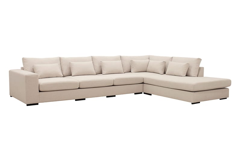 Grande 5-sits Soffa med Schäslong Höger - Beige Tyg - Möbler - Vardagsrum - Soffor - Divansoffa & schäslong